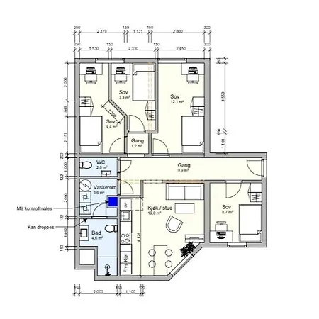 4 Bedroom Penthouse Appartment, Right On The Mainstreet Kongsberg