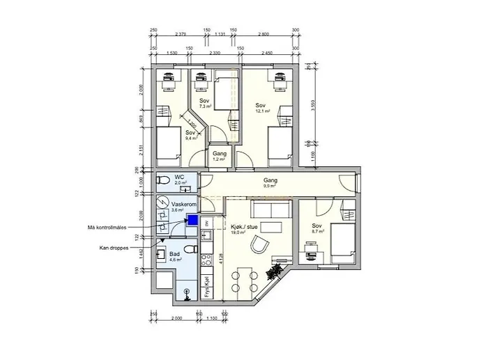 4 Bedroom Penthouse Appartment, Right On The Mainstreet Kongsberg